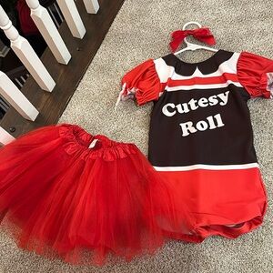 Dance Cutesy Roll puff sleeve Biketard leotard